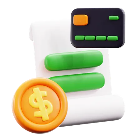 Card Invoice  3D Icon