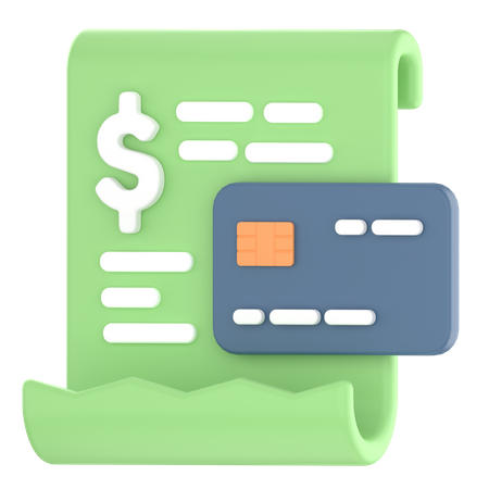 Card invoice  3D Icon