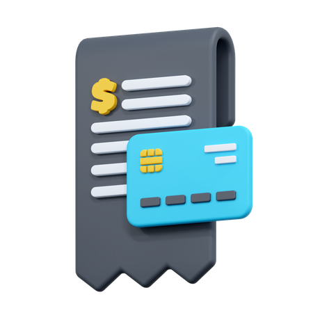 Card invoice  3D Icon