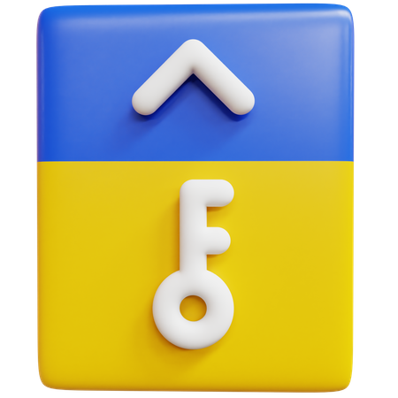 Card Key  3D Icon