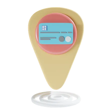 Credit Card Location 3 D Icon 3D Icon