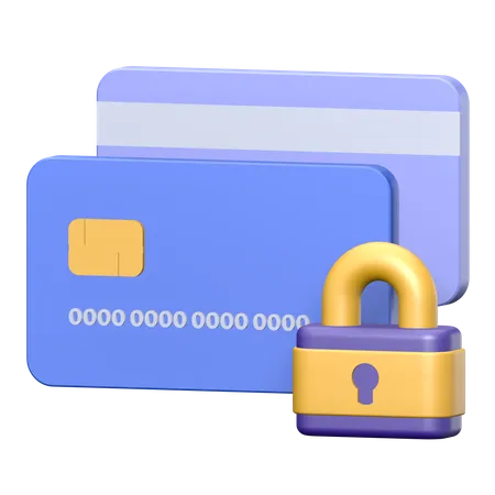 Card Lock  3D Illustration