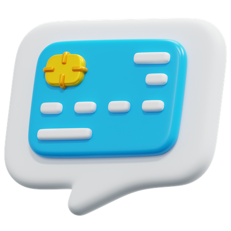 Card Message  3D Icon