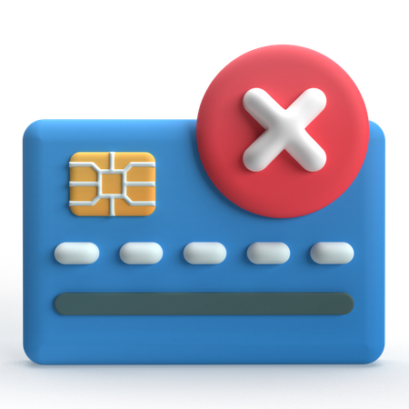 Card Not accepted  3D Icon