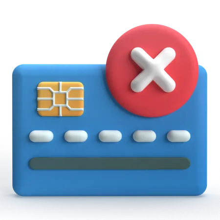 Card Not accepted  3D Icon