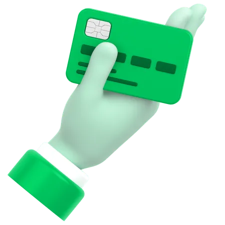 3 D Icon Of A Hand Handing Out A Credit Card 3D Icon