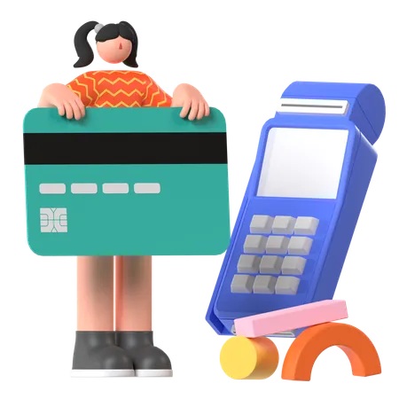 Card Payment  3D Illustration