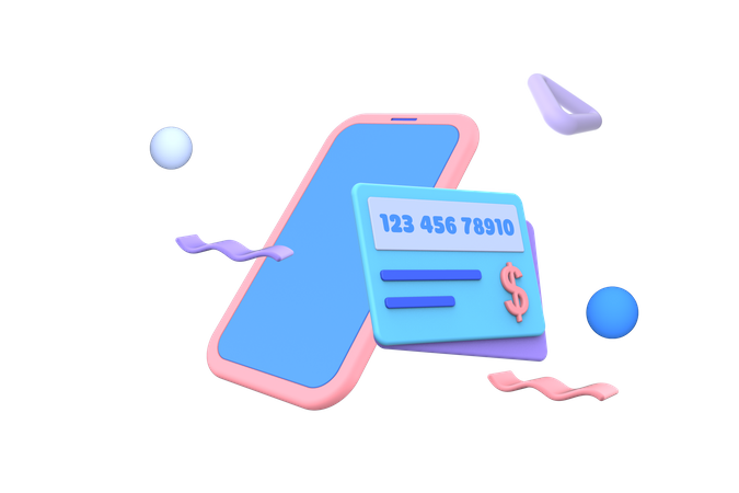 Card payment  3D Illustration