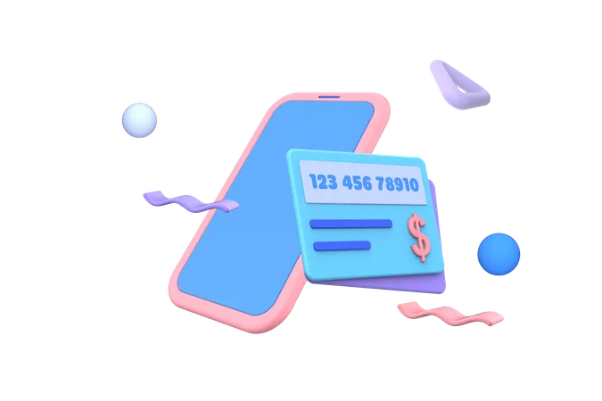 Card payment  3D Illustration