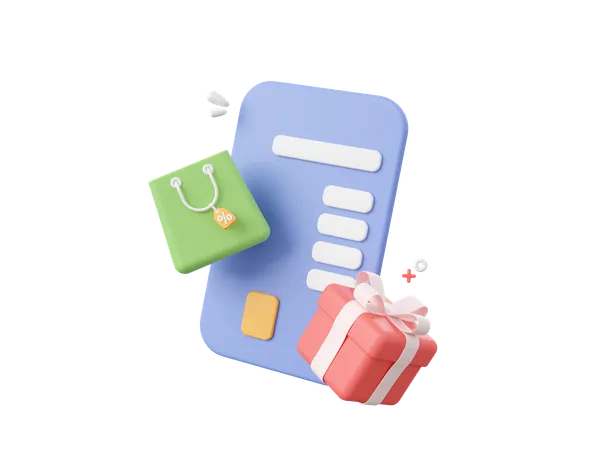 3 D Cartoon Design Illustration Of Credit Cards With Shopping Bag And Gift Box Shopping Online And Payments By Credit Card 3D Icon