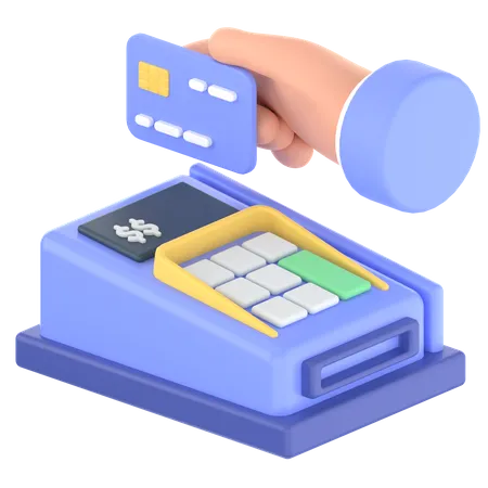 Payment Through Payment Machine 3D Icon