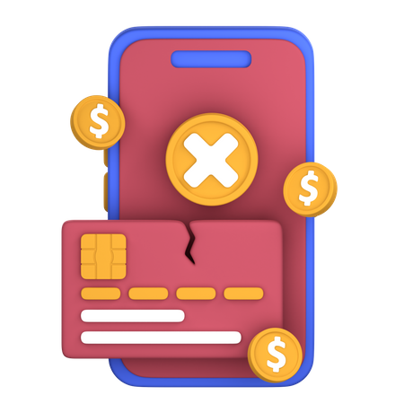 Card Payment Denied  3D Icon