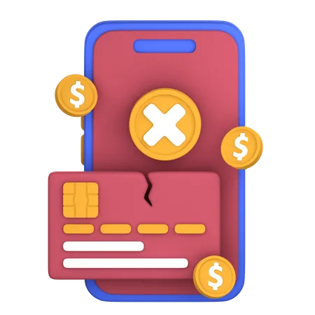 Card Payment Denied  3D Icon