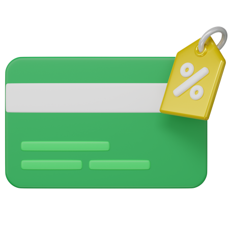 Card Payment Discount  3D Icon