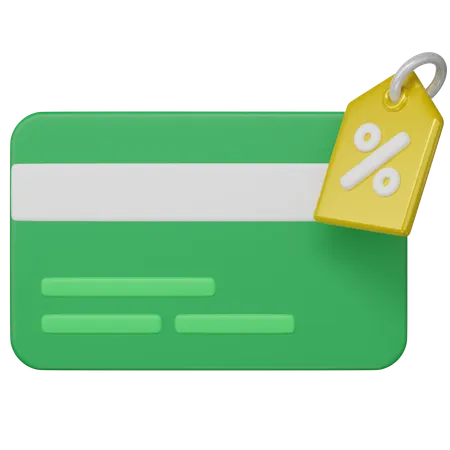Card Payment Discount  3D Icon