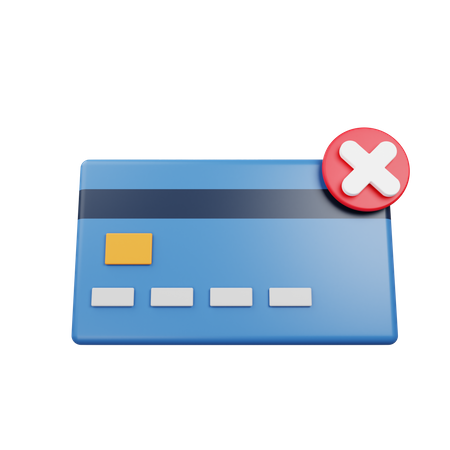 Card Payment Failed  3D Illustration