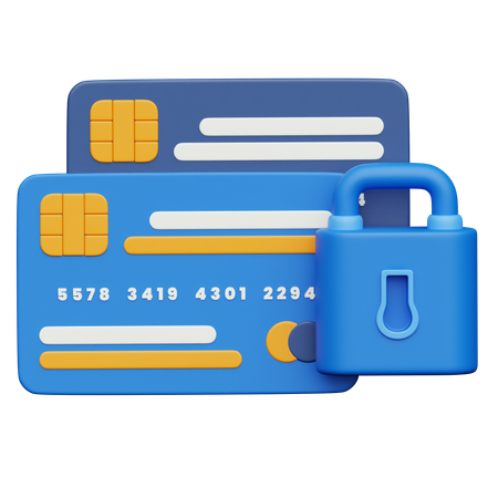 Card Payment Lock  3D Icon