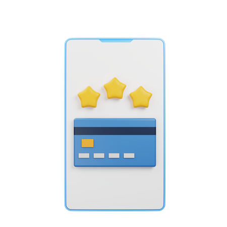 Card Payment Review 3D Illustration