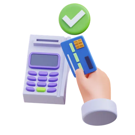 Card Payment Success  3D Icon