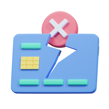 Card rejected  3D Icon