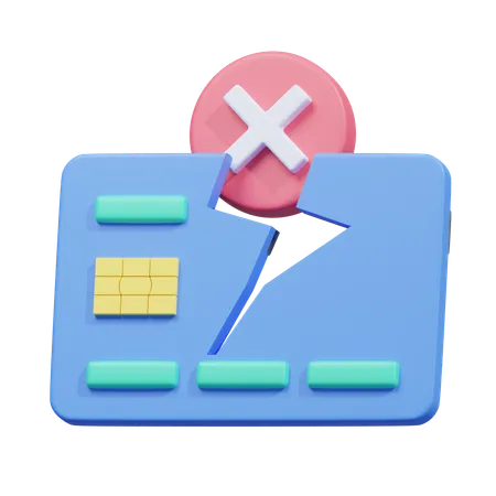 Card rejected  3D Icon