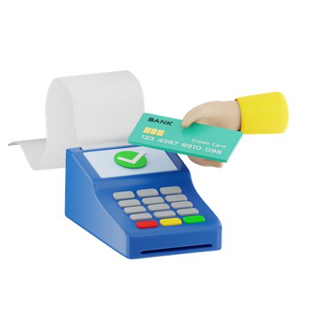 Card Swipe Machine  3D Icon