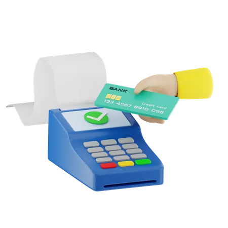 Card Swipe Machine  3D Icon