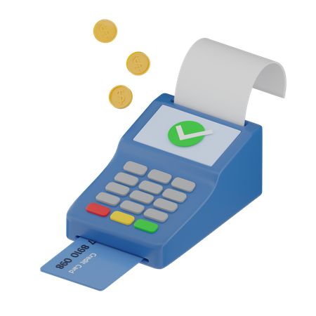 Card Swipe Machine  3D Icon