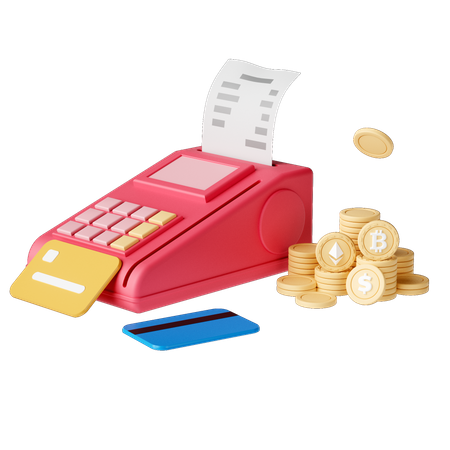 Card Swipe Machine  3D Icon