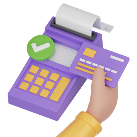 Card Swipe Machine  3D Icon