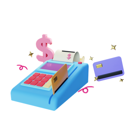 Card Swipe Machine  3D Icon