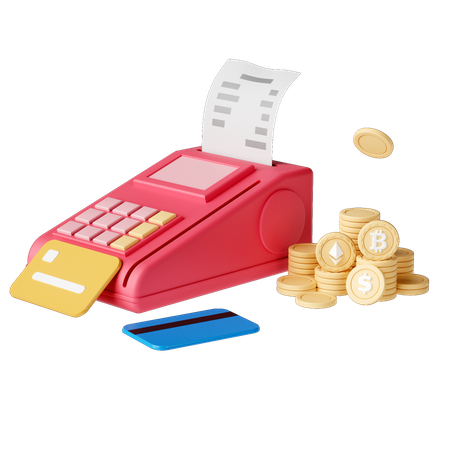 Card Swipe Machine  3D Icon