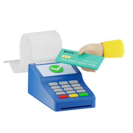 Card Swipe Machine  3D Icon