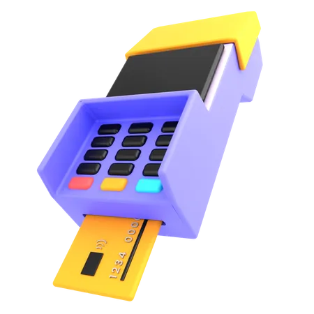 Card Swipe Machine  3D Illustration