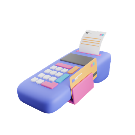 Card swipe machine  3D Illustration