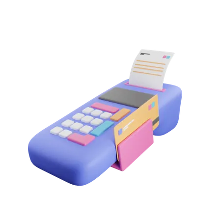 Card swipe machine  3D Illustration