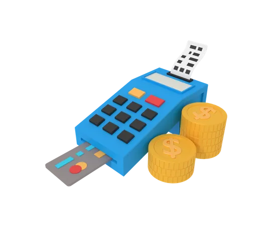 3 D Illustration Of Payment Terminal 3D Icon