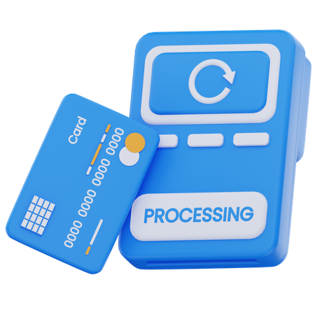 Card Transaction Process  3D Icon