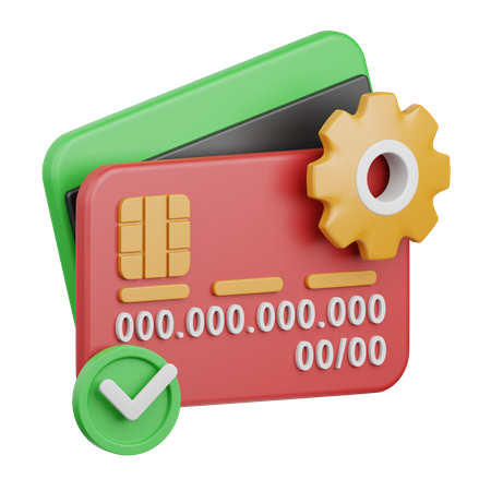 Card transaction process  3D Icon