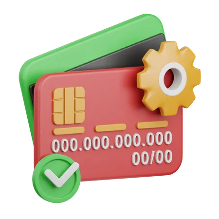 Card transaction process  3D Icon