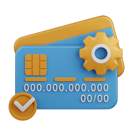 Card Transaction Process  3D Icon