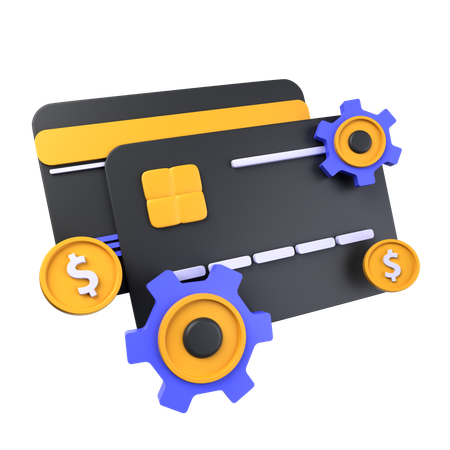 Card Transaction Process  3D Icon