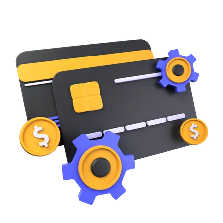 Card Transaction Process  3D Icon