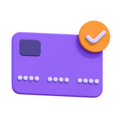 An Icon Of Card Transaction Success In 3 D Format 3D Icon