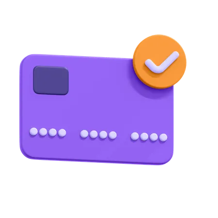 Card Transaction Success  3D Icon