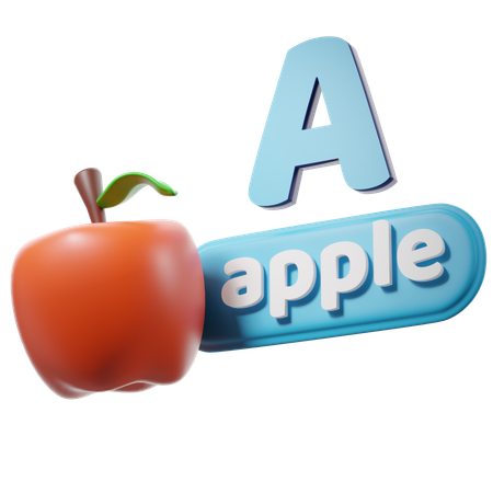 Card With An Apple  3D Icon