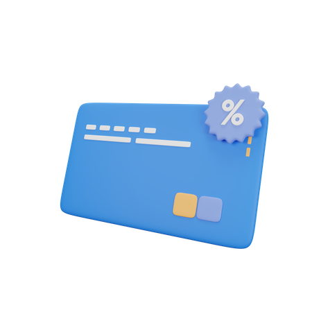 Card with discount  3D Icon