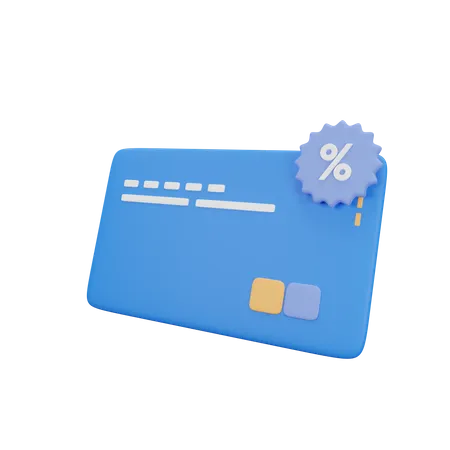 Card with discount  3D Icon