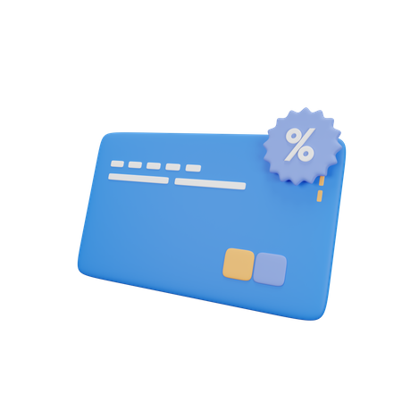 Card with discount 3D Icon