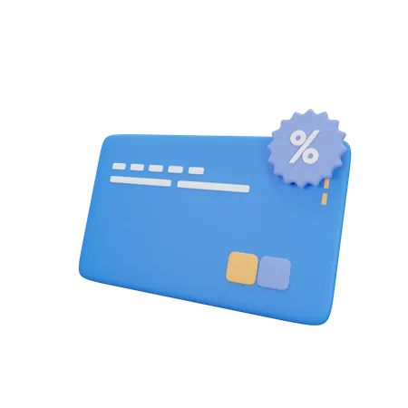 Card with discount 3D Icon